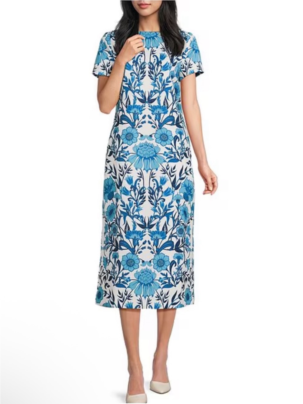 Mestiza New York
Adria Floral Print Boat Neck Bow Detail Pocketed Column
Dress